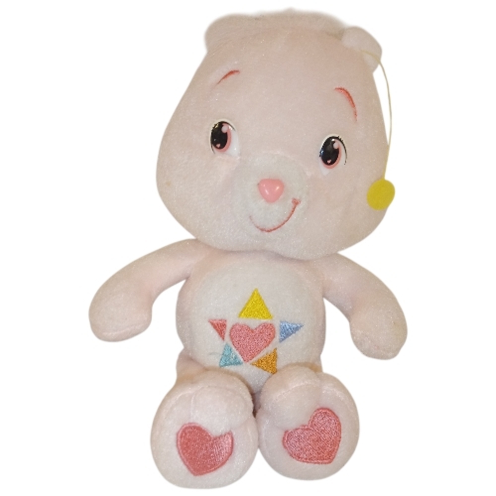 2007 Care Bears TRUE HEART BEAR, Pastel Pink, 8" Plush!
